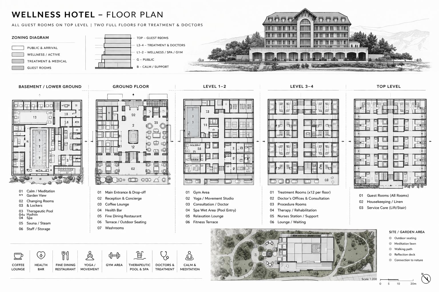 Refrom Wellness Hotel — Floor Plan